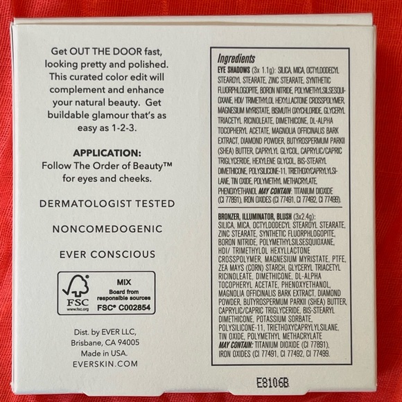 Ever Out The Door Cheek and Eye Palette.  New in box. Bold and Brave Pallete - Picture 5 of 5